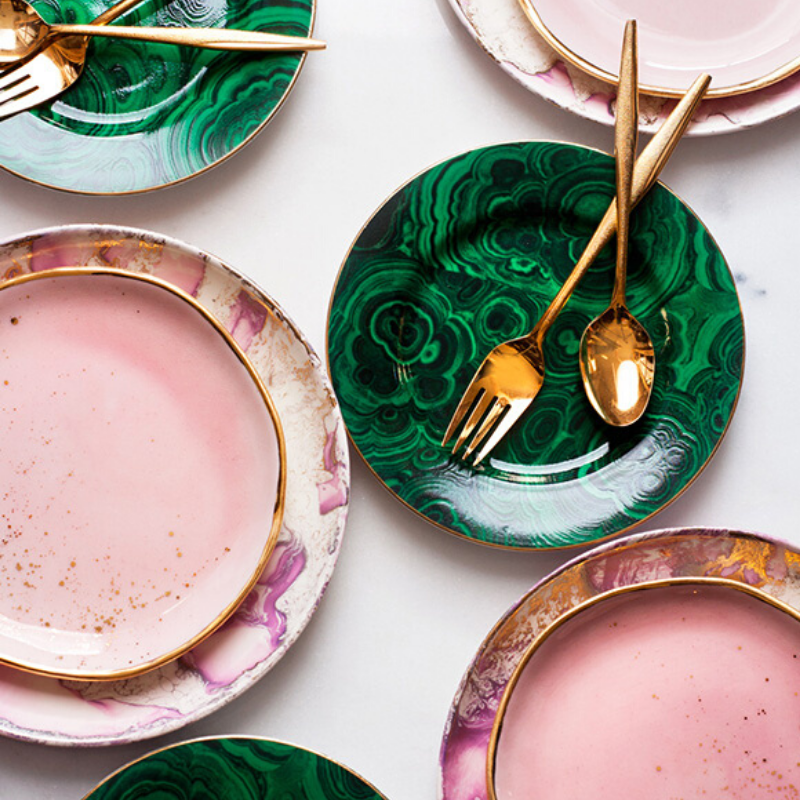 pink & green